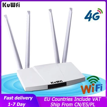 KuWFi LC112 4G Маршрутизатор Wifi 150 Мбит/с CPE Точка Доступа SIM-карты Маршрутизатор Разблокированный Беспроводной Модем Ключ С Антенной RJ45 Поддержка 32 Пользователей