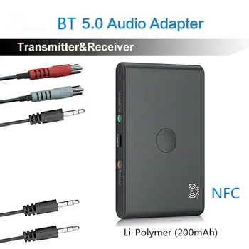 TX6 Bluetooth BT 5,0 Аудио 3,5 мм передатчик приемник Адаптер 2 в 1 Поддержка NFC громкой связи Приемник для наушников