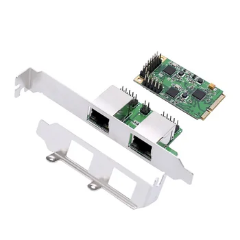 Двойная карта контроллера Gigabit Ethernet Mini PCI-Express 10/100/1000 BASE-T Ethernet LAN controlle