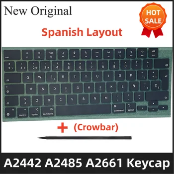 Испанский Макет Испании для MacBook Pro Retina A2442 A2485 A2681 M1 M2 keycap Key cap Ключи Черный