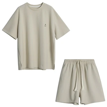 Модные шорты с женскими футболками и топами, Свободная хлопковая летняя одежда из двух предметов большого размера, Классическая повседневная спортивная одежда