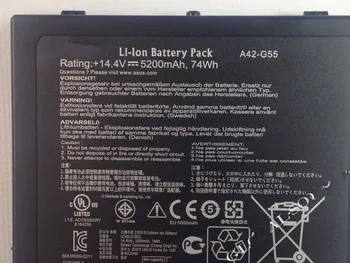Оригинальная батарея A42-G55 14,4 В 74 Втч для ноутбука G55V G55VM G55VW 14,4 В