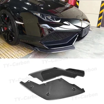 Разветвители для Губ Переднего Бампера Фартук из Углеродного Волокна чехол для Lamborghini Huracan LP600 LP610 Coupe 2014-2017 DMCS Стиль Стайлинга Автомобилей